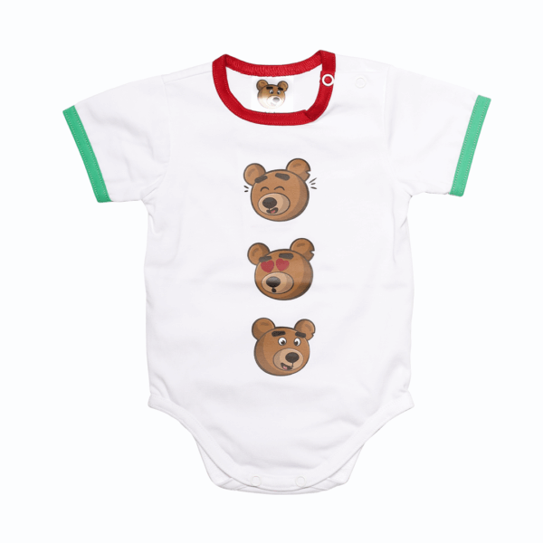 Białe body 3 Misie Kazek