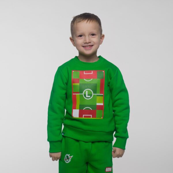 Zielona bluza eLka boisko LET'S PLAY