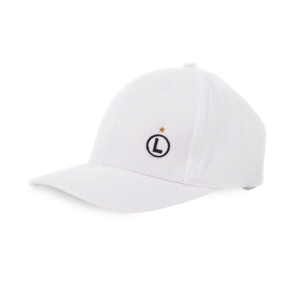 Biała dziecięca czapka z daszkiem eLka