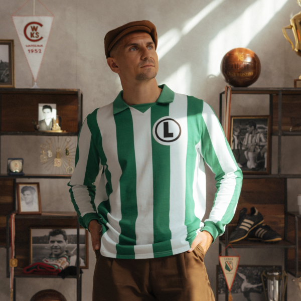 Koszulka polo z długim rękawem Legia Warszawa - Kolekcja Lucjana Brychczego