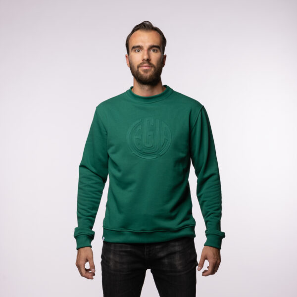 Zielona bluza crewneck z tłoczeniem LEGIA