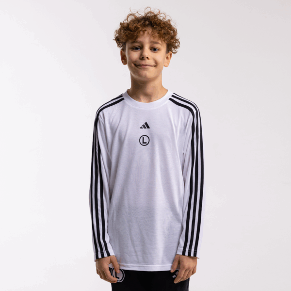 Koszulka juniorska Train Essentials Logo Regular Fit Long Sleeve eLka- IY9747