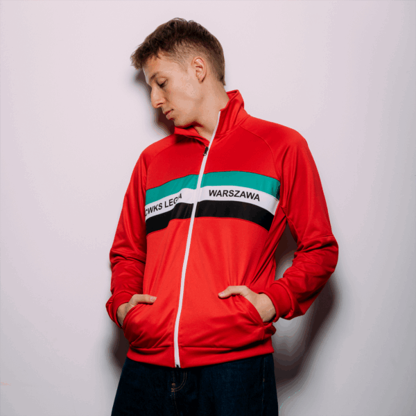 Czerwona bluza dresowa Retro CWKS Legia Warszawa