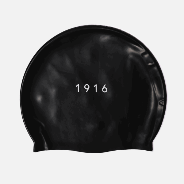 Czarny silikonowy czepek pływacki 1916