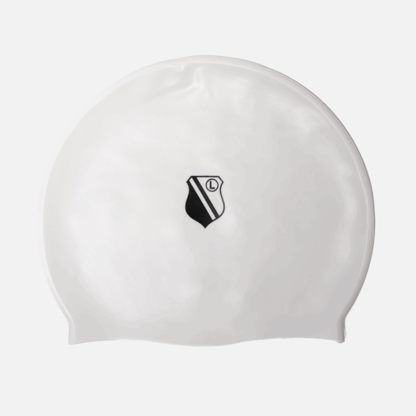 Czarny silikonowy czepek pływacki Herb