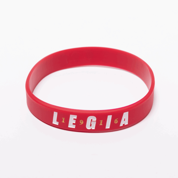 Czerwona opaska silikonowa LEGIA 1916