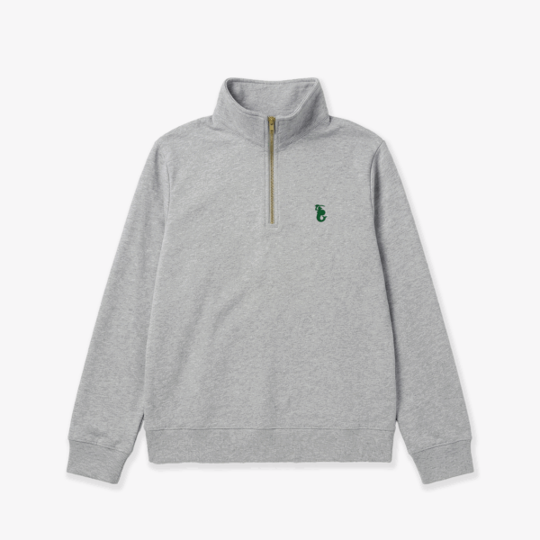 Szara Bluza Half-Zip z Syrenką